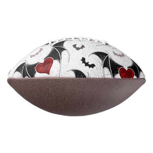 Halloween hart met zwarte vleugels american football (Gedraaid 270)