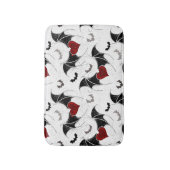 Halloween hart met zwarte vleugels badmat (Voorkant Verticaal)