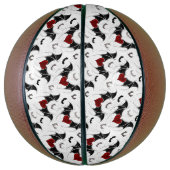 Halloween hart met zwarte vleugels basketbal (Verticaal)