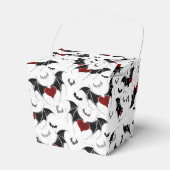 Halloween hart met zwarte vleugels bedankdoosjes (Voorkant Zijde)