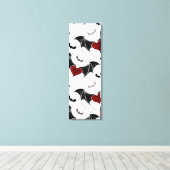 Halloween hart met zwarte vleugels canvas afdruk (Insitu (Houten vloer))