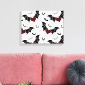 Halloween hart met zwarte vleugels canvas afdruk (Insitu (Woonkamer))