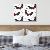 Halloween hart met zwarte vleugels canvas afdruk (Insitu (Slaapkamer))