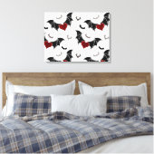 Halloween hart met zwarte vleugels canvas afdruk (Insitu (Slaapkamer))