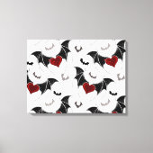 Halloween hart met zwarte vleugels canvas afdruk (Voorkant)