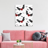 Halloween hart met zwarte vleugels canvas afdruk (Insitu (Woonkamer))