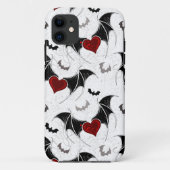 Halloween hart met zwarte vleugels Case-Mate iPhone case (Achterkant)