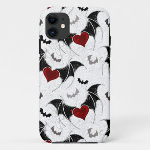 Halloween hart met zwarte vleugels Case-Mate iPhone case