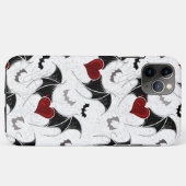 Halloween hart met zwarte vleugels Case-Mate iPhone case (Achterkant (horizontaal))