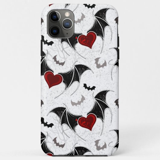 Halloween hart met zwarte vleugels Case-Mate iPhone case (Achterkant)