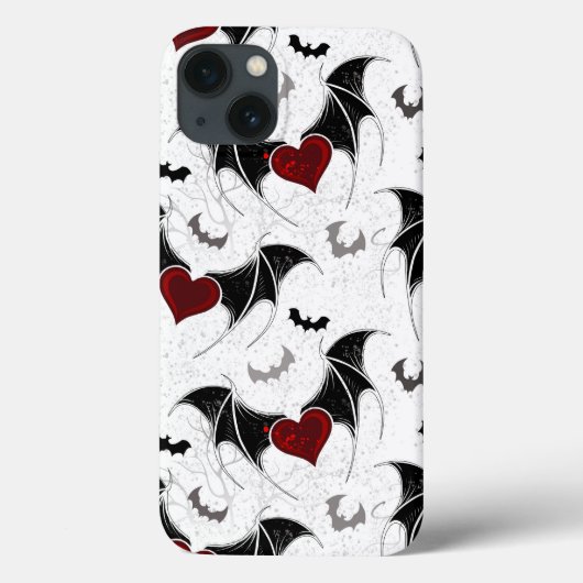 Halloween hart met zwarte vleugels Case-Mate iPhone case (Achterkant)