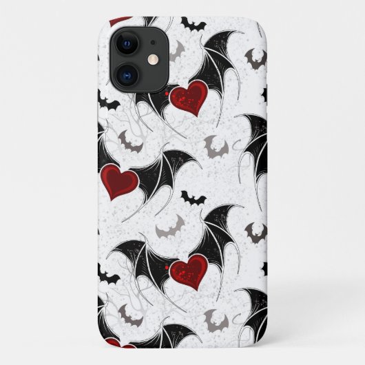 Halloween hart met zwarte vleugels Case-Mate iPhone case (Achterkant)