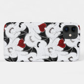 Halloween hart met zwarte vleugels Case-Mate iPhone case (Achterkant (horizontaal))