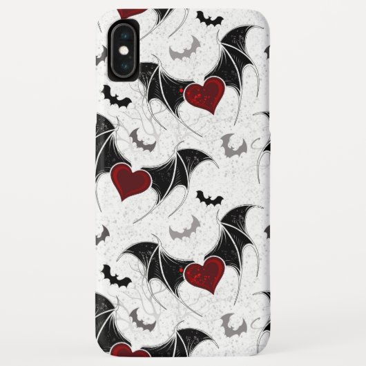 Halloween hart met zwarte vleugels Case-Mate iPhone case (Achterkant)