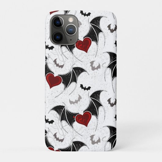 Halloween hart met zwarte vleugels Case-Mate iPhone case (Achterkant)