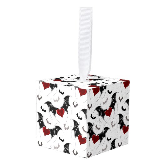 Halloween hart met zwarte vleugels decoratie (Voorkant hoekig)