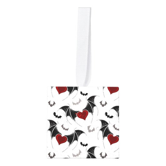 Halloween hart met zwarte vleugels decoratie (Voorkant)