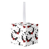 Halloween hart met zwarte vleugels decoratie (Achter hoekig)