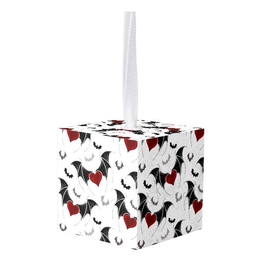 Halloween hart met zwarte vleugels decoratie (Achter hoekig)