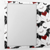 Halloween hart met zwarte vleugels drieluik aankondiging (Binnenzijde eerst)