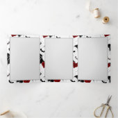 Halloween hart met zwarte vleugels drieluik kaart (Binnen)