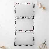 Halloween hart met zwarte vleugels drieluik uitnodiging (Binnen)