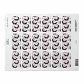 Halloween hart met zwarte vleugels etiket (Full Sheet)