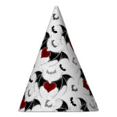 Halloween hart met zwarte vleugels feesthoedjes (Rechts)
