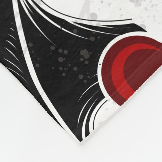 Halloween hart met zwarte vleugels fleece deken (Hoek)