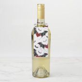 Halloween hart met zwarte vleugels flessenhanger (Op fles)