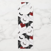 Halloween hart met zwarte vleugels flessenhanger (Achterkant)