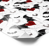 Halloween hart met zwarte vleugels foto afdruk (Hoek)