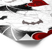 Halloween hart met zwarte vleugels foto afdruk (Hoek)