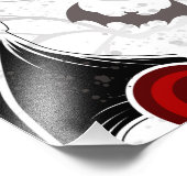 Halloween hart met zwarte vleugels foto afdruk (Hoek)