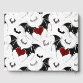 Halloween hart met zwarte vleugels gastenboek (Achterkant)