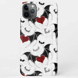 Halloween hart met zwarte vleugels iPhone 11Pro max hoesje