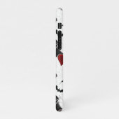 Halloween hart met zwarte vleugels iPhone hoesje (Linkerkant)