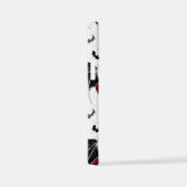 Halloween hart met zwarte vleugels iPhone hoesje (Rechterkant)