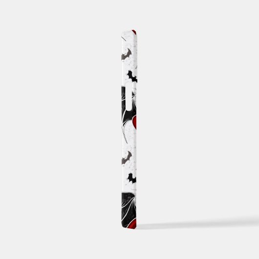 Halloween hart met zwarte vleugels iPhone hoesje (Rechterkant)