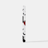 Halloween hart met zwarte vleugels iPhone hoesje (Linkerkant)