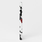 Halloween hart met zwarte vleugels iPhone hoesje (Linkerkant)