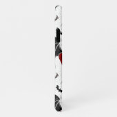 Halloween hart met zwarte vleugels iPhone hoesje (Rechterkant)