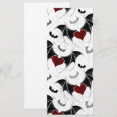 Halloween hart met zwarte vleugels kaart (Voorkant / Achterkant)