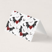 Halloween hart met zwarte vleugels kaart (Voorkant)