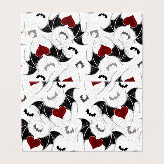 Halloween hart met zwarte vleugels kaart (Buitenkant ongevouwen)