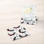 Halloween hart met zwarte vleugels kartonnen onderzetters (Insitu)