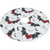 Halloween hart met zwarte vleugels kerstboom rok (Gekanteld)
