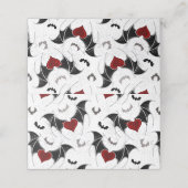 Halloween hart met zwarte vleugels klantenkaartje (Buitenkant ongevouwen)