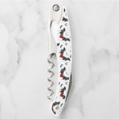 Halloween hart met zwarte vleugels kurkentrekker (Voorkant)