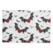 Halloween hart met zwarte vleugels kussensloop (Achterkant-Links)